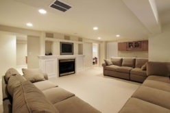 Basement TV Lounge Area