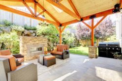 Covered Patio and Fireplace