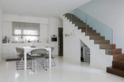 Home Stairway with Glass Balustrade
