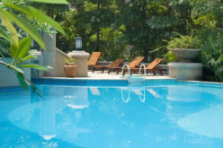 Deluxe Swimming Pool Connected to Patio