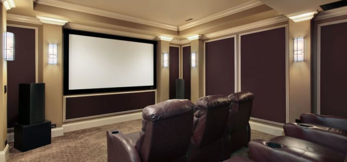 Home Theater Room with Plush Seating