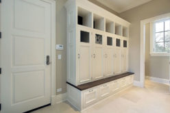 Tall Cabinet Shelving for Mud Room