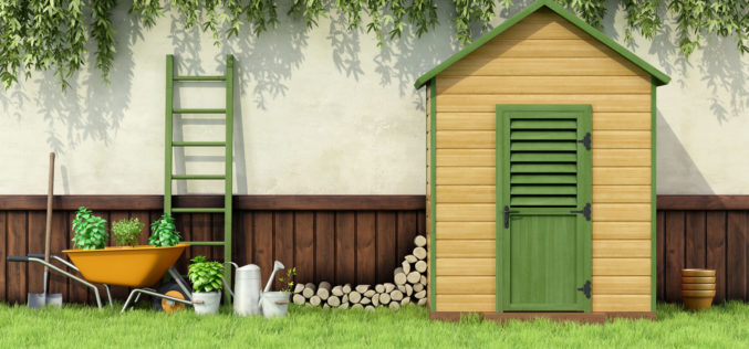 Wooden Shed for Storing Garden Tools
