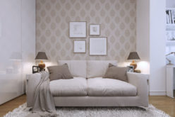 Pattern Wallpaper for a Modern Styled Living Room