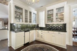 White Cabinet Pantry Attached to the Kitchen