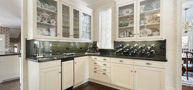 White Cabinet Pantry Attached to the Kitchen