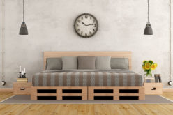 Master Bedroom in Rustic Style with Pallet Bed
