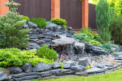 Natural Stone Landscaping with Running Water