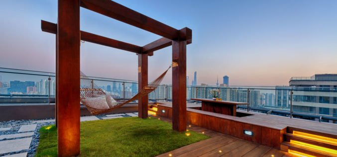 Roof Terrace Hammock Under Pergola