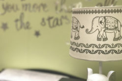 Lamp Shade Decor for a Nursery Room