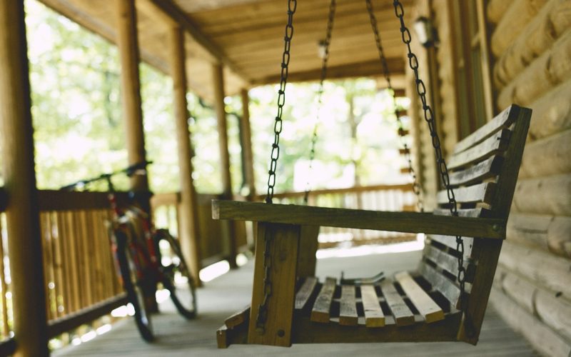 Relaxing on a Porch Swing During a Lazy Weekend Day
