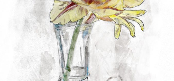 Using a Common Jar Bottle for a Beautiful Flower Vase