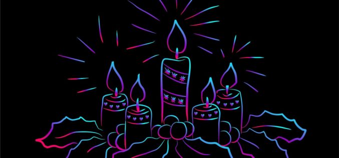 The Soft Glowing Light From Christmas Eve Candles