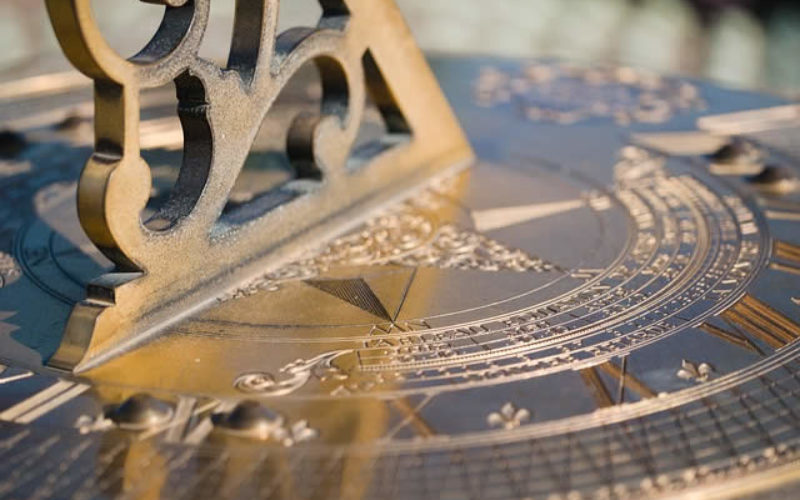 Keeping Time Outdoors with Decorative Sun Dial