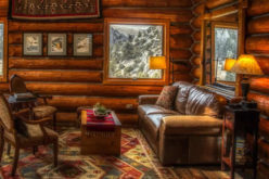 For That Rustic Look – A Log Cabin Living Room