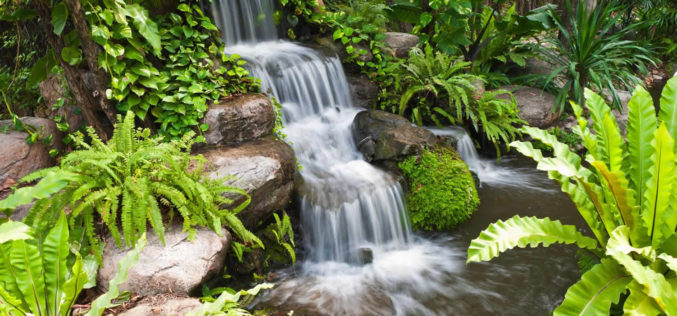 <span>photo image analysis:</span> Using a Garden Waterfall in Your Landscaping Design