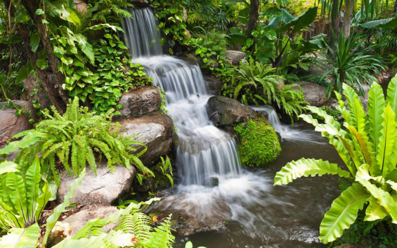 <span>photo image analysis:</span> Using a Garden Waterfall in Your Landscaping Design