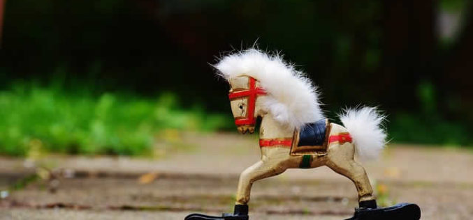 Riding a Vintage Rocking Horse