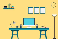 Modern Workstation with Computer and Work Area
