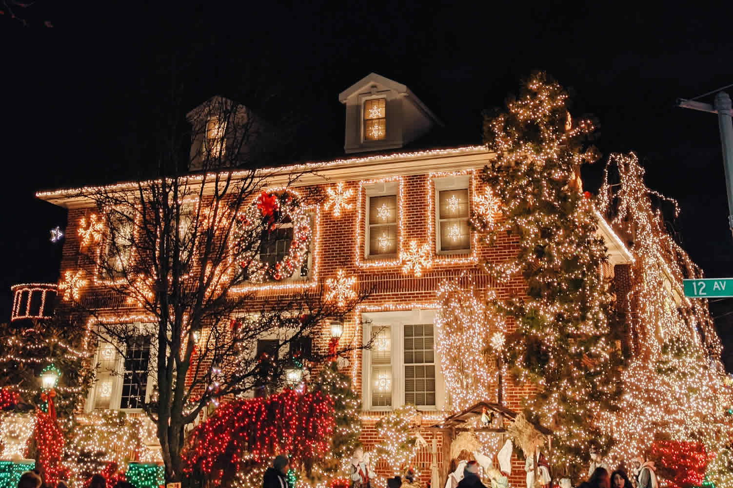 decorate home with holiday lighting
