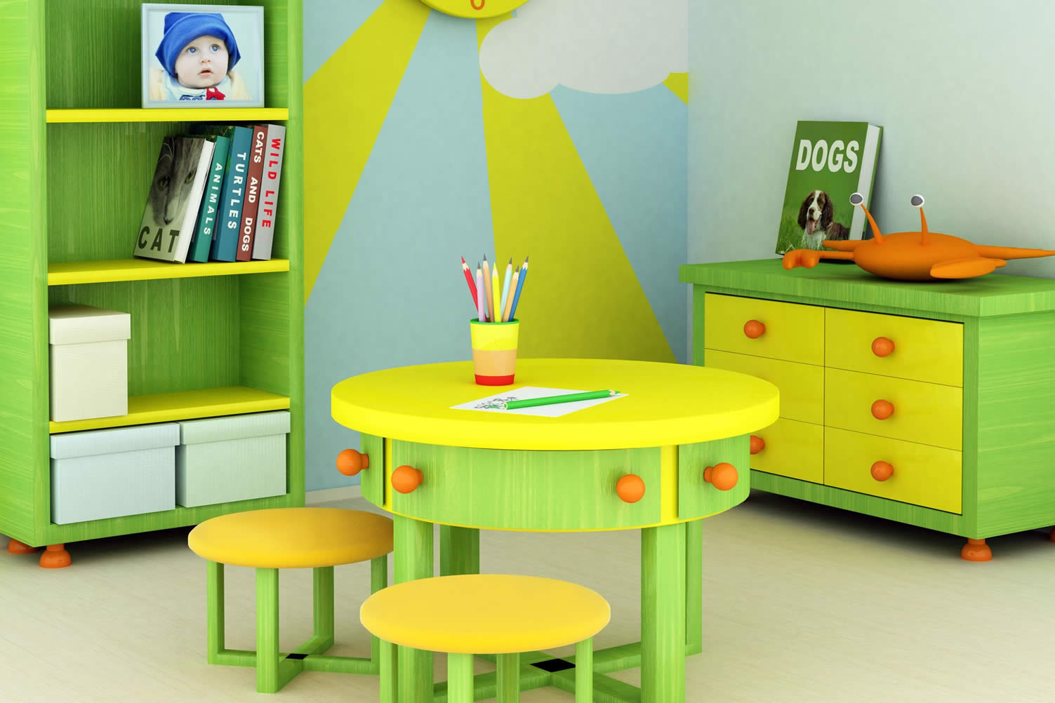 create a fun child playroom in small spaces