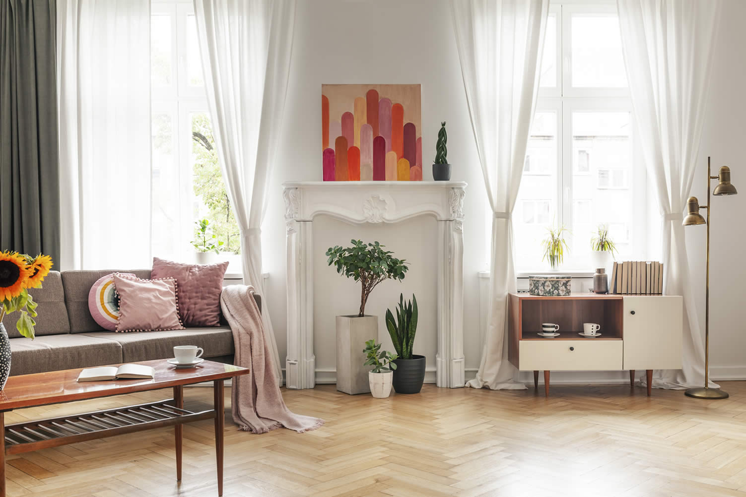 creating an elegant living room space