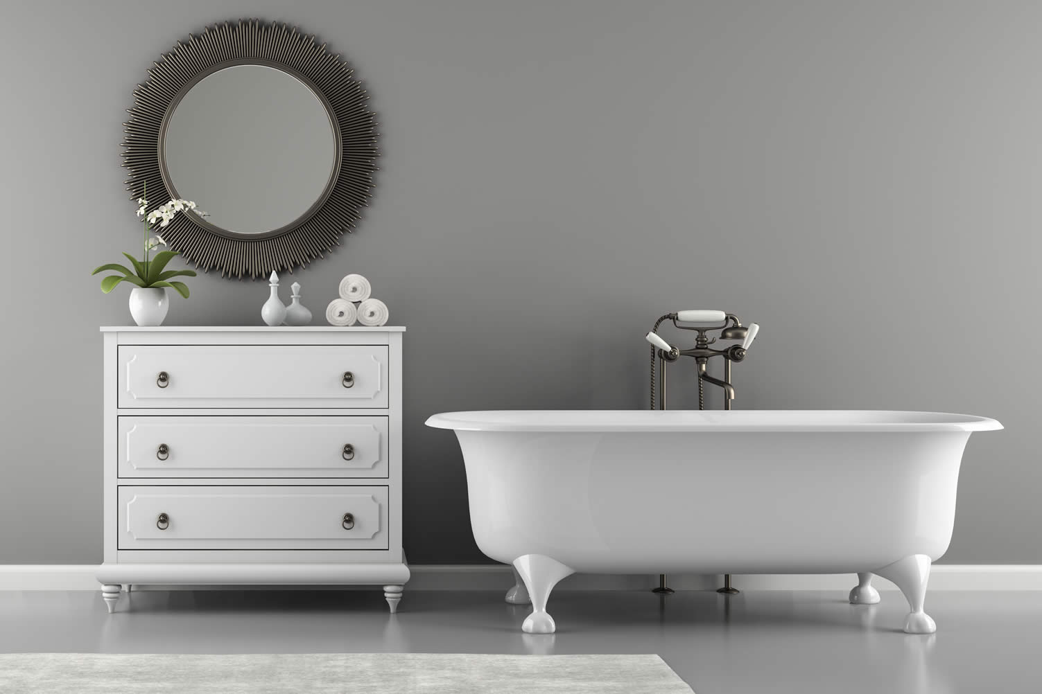 vintage bathroom features
