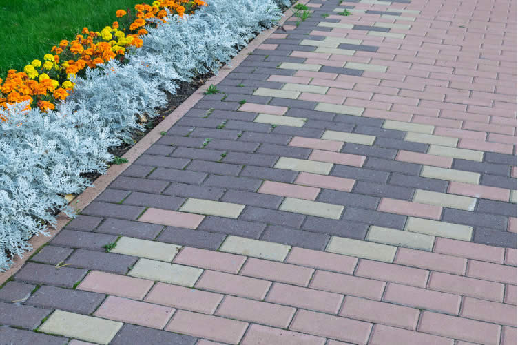 decorative brick walkway