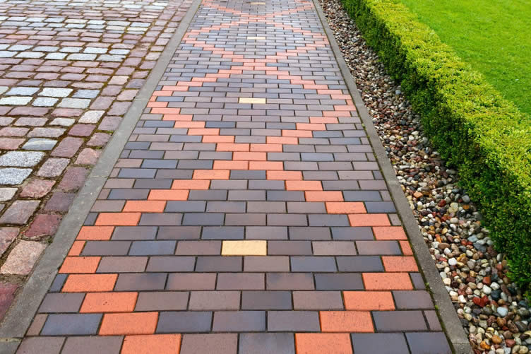 decorative brick walkway