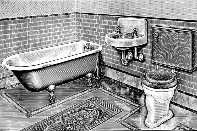 how to create an industrial bathroom