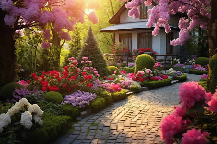 creating a colorful garden oasis