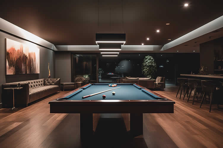 designing a luxury-styled rec room