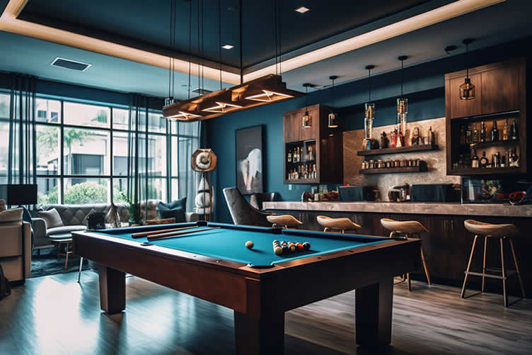 designing a luxury-styled rec room