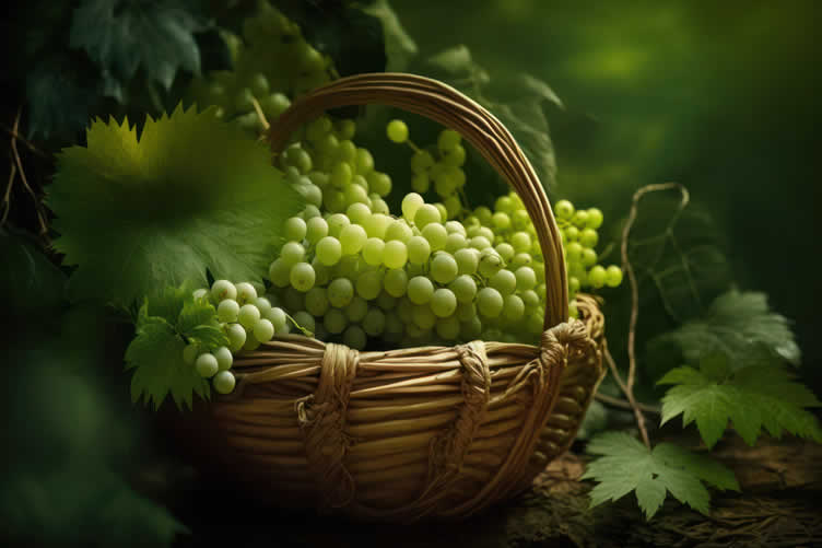 growing grapes in wine barrels