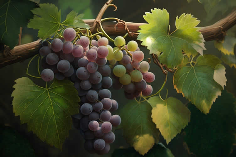 growing grapes in wine barrels