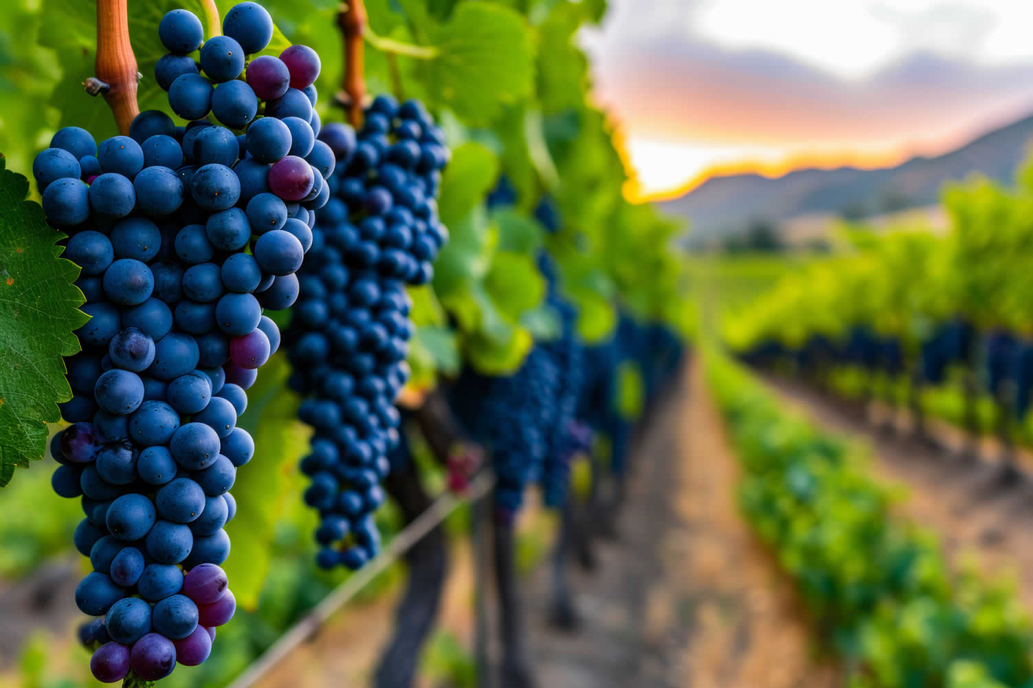 growing grapes in wine barrels