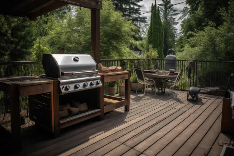 outdoor cooking space