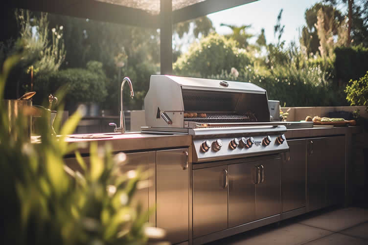 outdoor cooking space