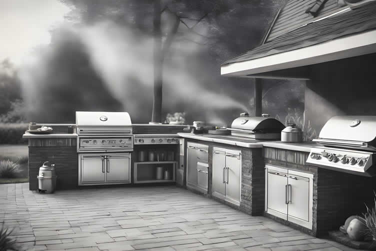 outdoor cooking space