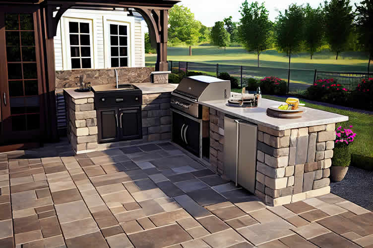 outdoor cooking space