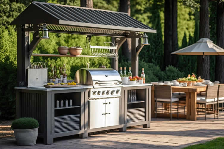 outdoor cooking space