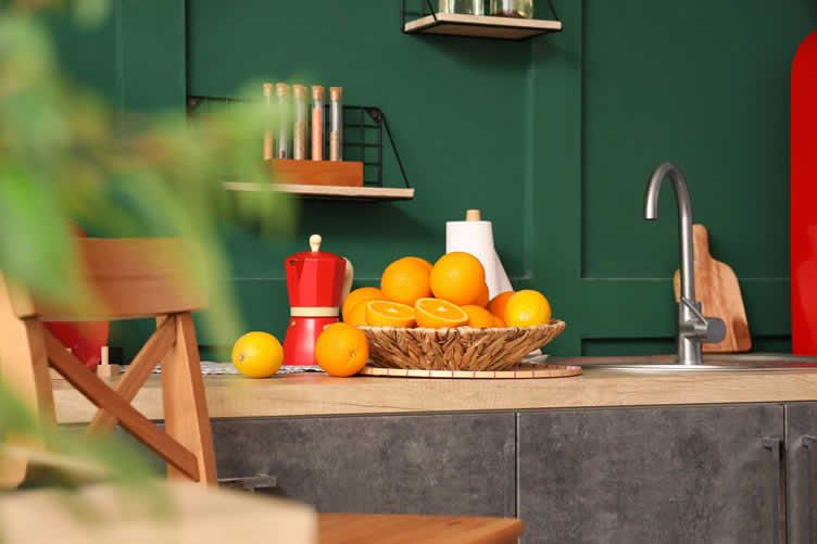 colorful kitchens