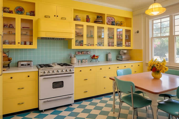 colorful kitchens
