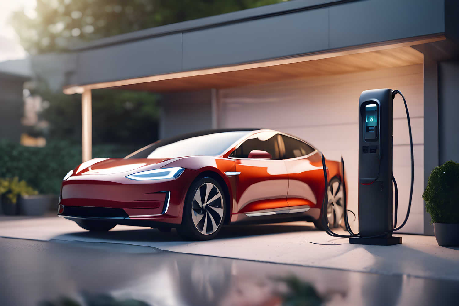 home EV charging station