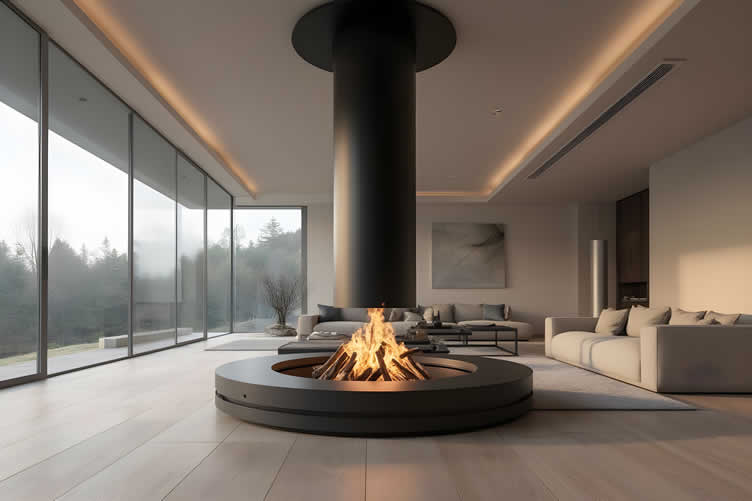 360 degree fireplaces