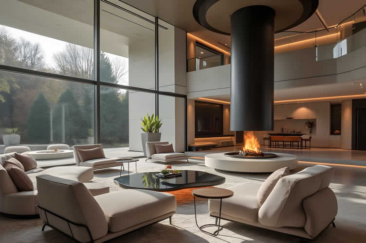 360 degree fireplaces