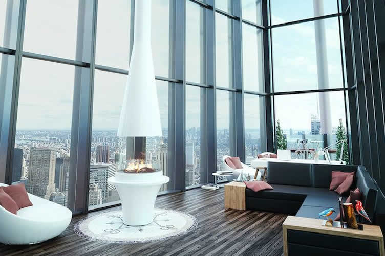 360 degree fireplaces