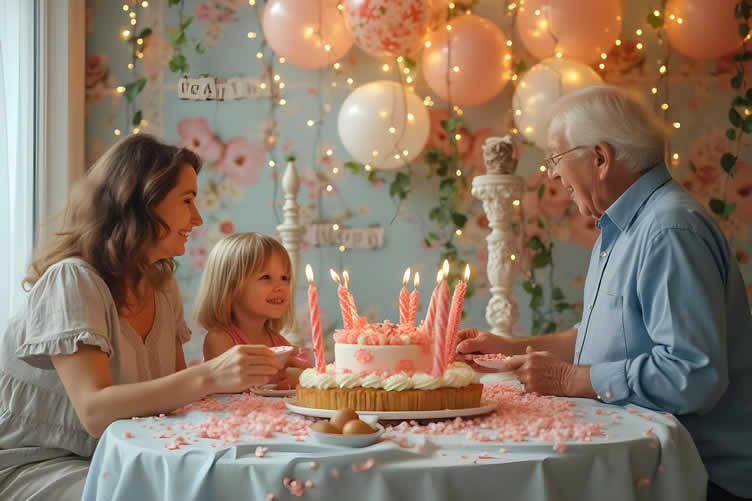 multi-generational birthday party