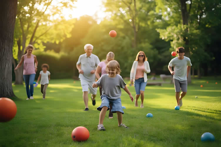 multi-generational birthday party