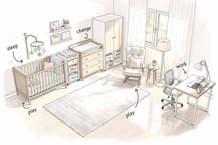 multi-use nursery room